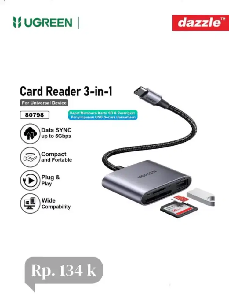 Ugreen card reader 3-in-1 type C