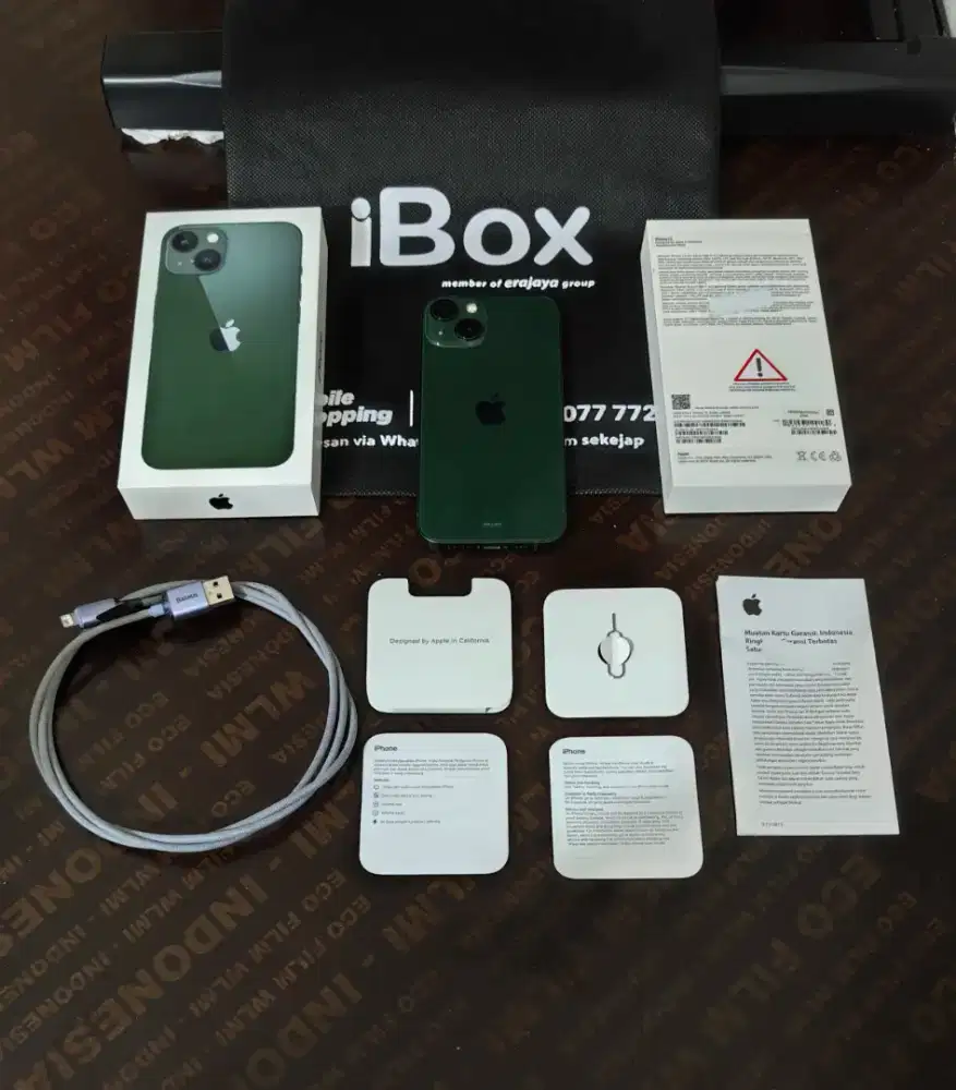 Iphone 13 256gb Green IBOX Resmi Fullset lengkap original