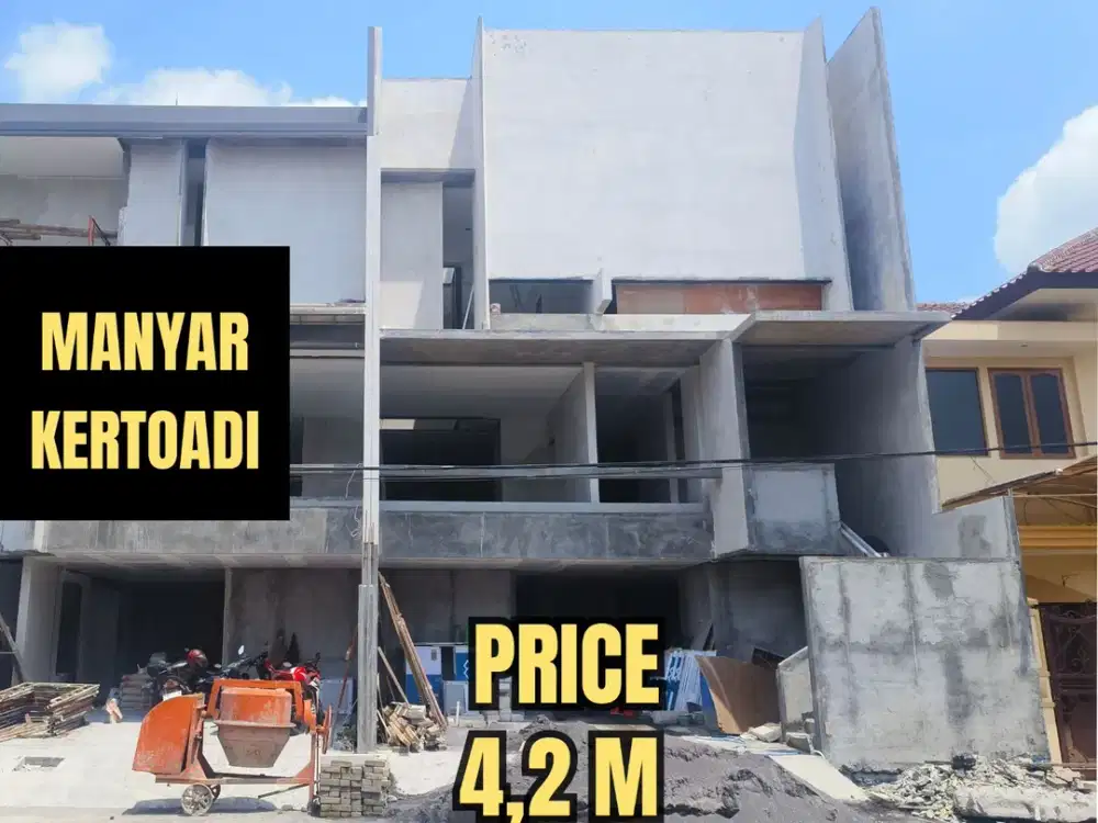 ‼️MEWAH GRESS‼️RUMAH BARU di MANYAR KERTOADI JALAN UTAMA. DEKAT KLAMPIS, MERR, SEMOLOWARU, NGINDEN, KERTAJAYA, DHARMAHUSADA, GALAXY MALL, ITS, UNAIR,