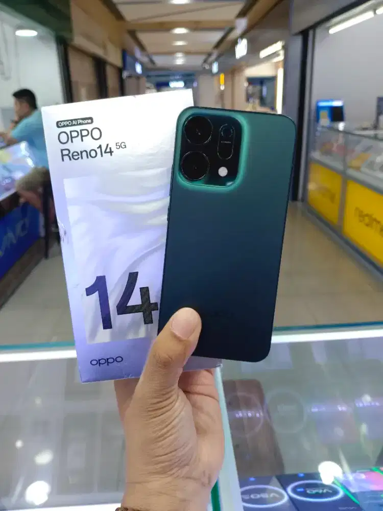 Oppo Reno 14 5G 12/256 Green Second Mulus 99%&Normal Garansi Resmi