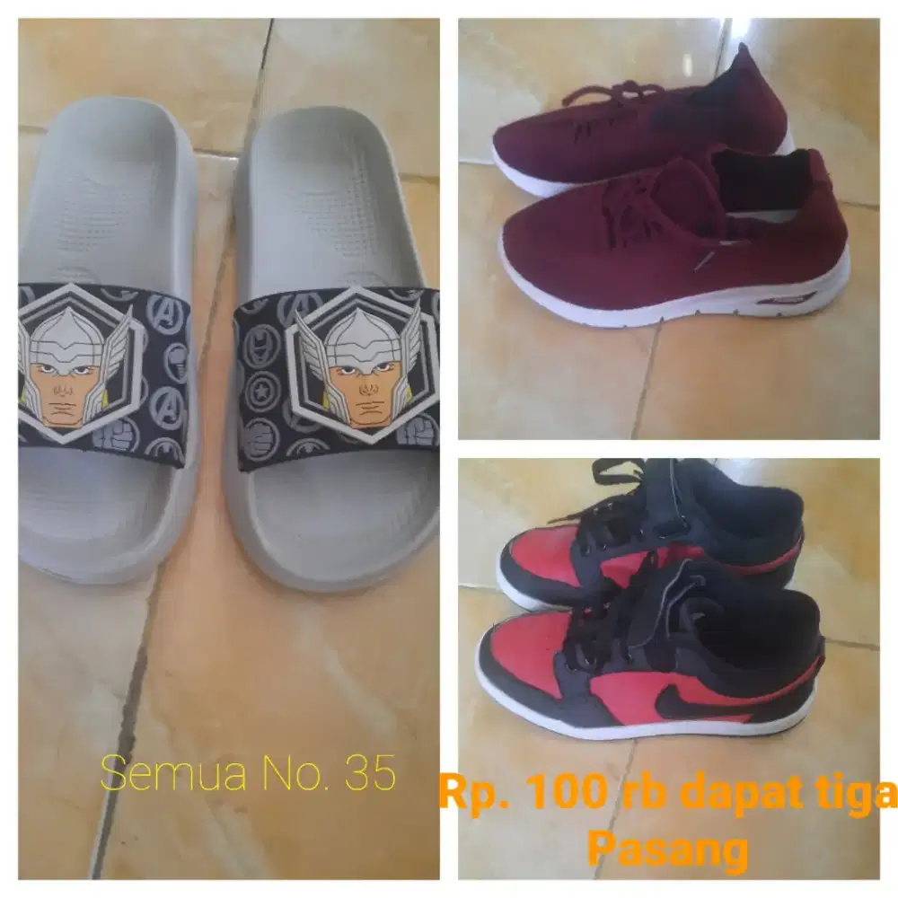 Dijual cepat sendal dan sepatu anak uk 35