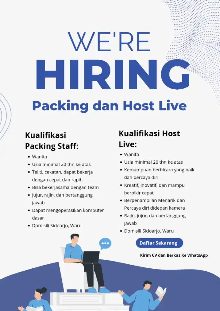 LOWONGAN KERJA PACKING DAN HOST LIVE