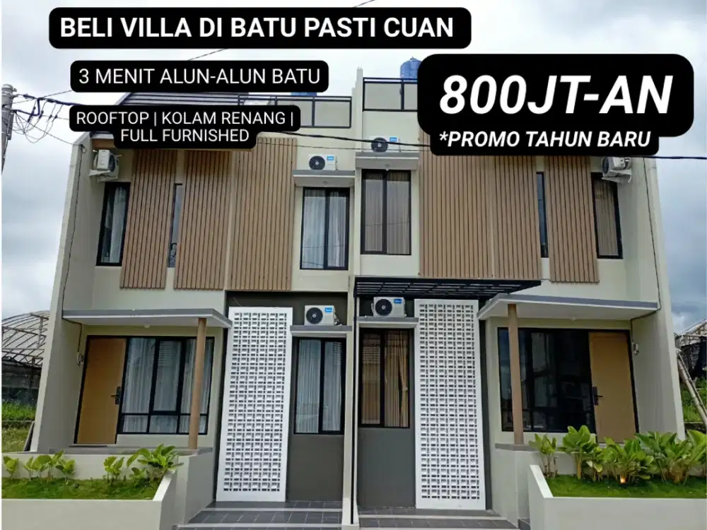 Garansi Passive Income Akses Mudah Dekat Alun Alun Batu Villa 7 Metro