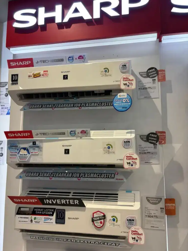 PROMO CICILAN AC SHARP 0.75pk BUNGA 0%