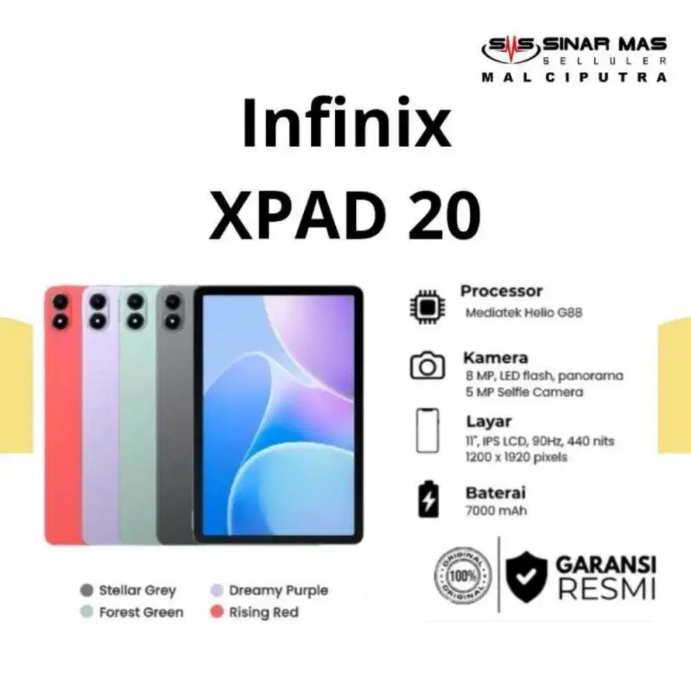 INFINIX XPAD 20 LTE RAM 8/256 GB
