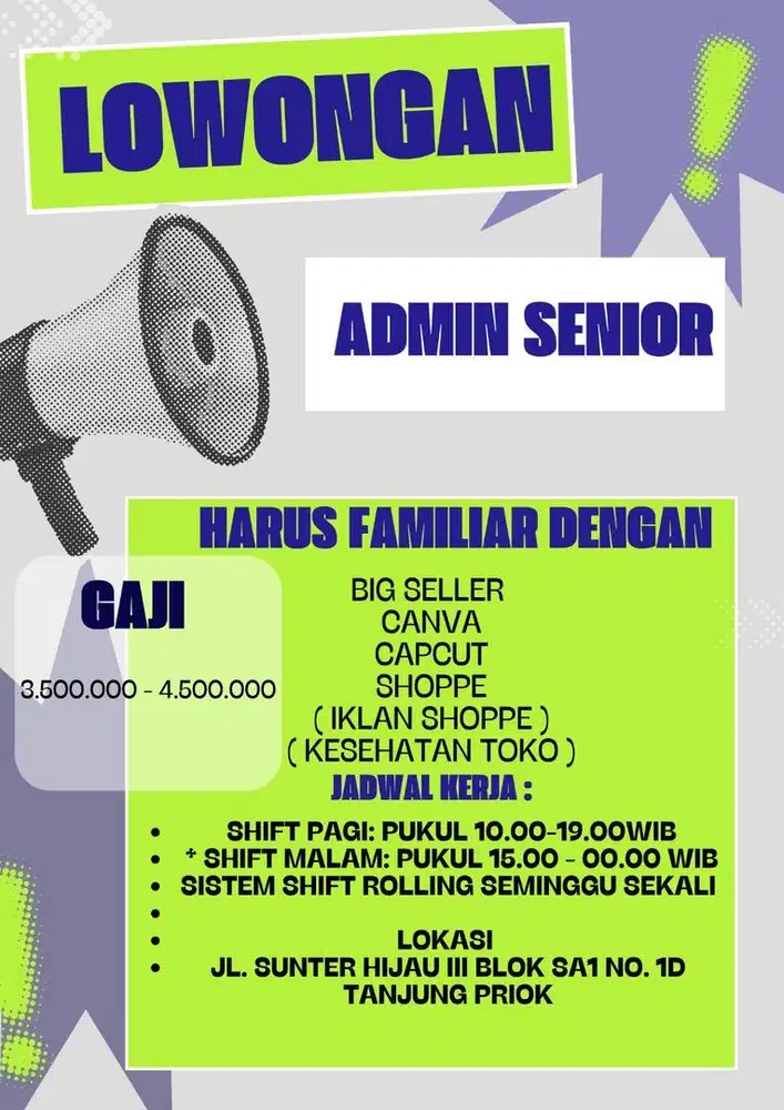 DIBUTUHKAN SEGERA !!