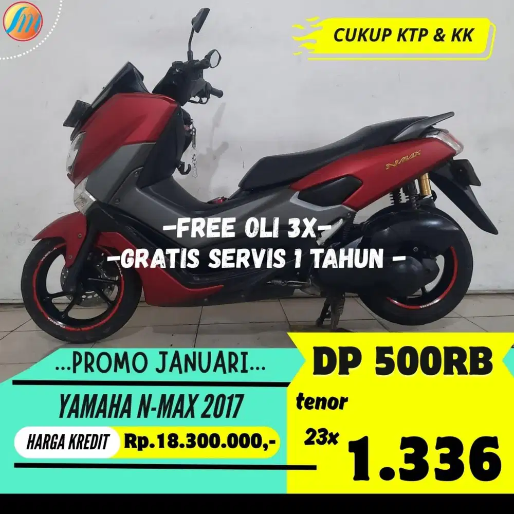 DP CUKUP 500RIBU ANGSURAN SANGAT RINGAN YAMAHA NMAX 2017 BERGARANSI