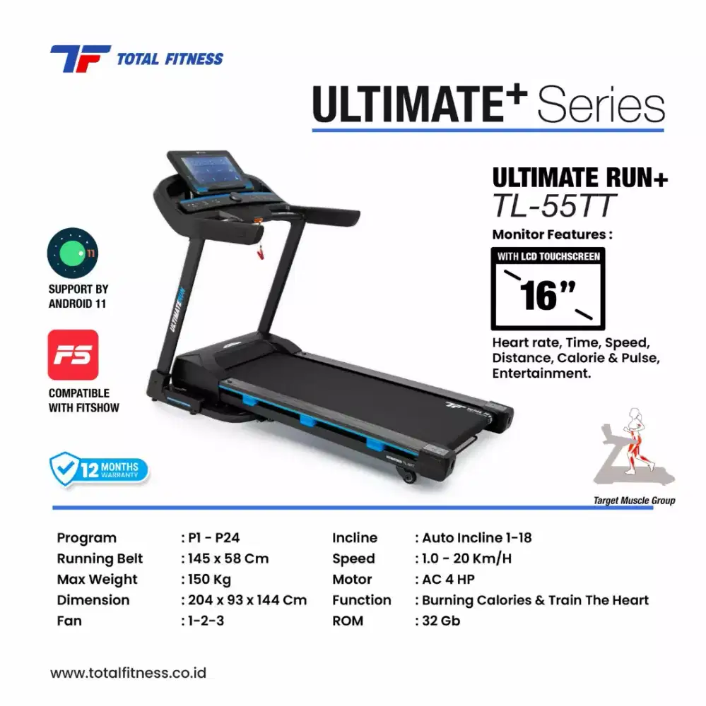 Treadmill elektrik tipe 55 TT big Treadmill