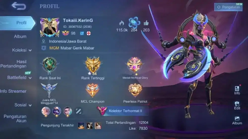 Akun rawatan mobile legend pensi live