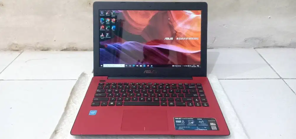 Laptop ASUS X453S SLIM, Warna Merah, Intel Celeron RAM 8GB HDD 500GB