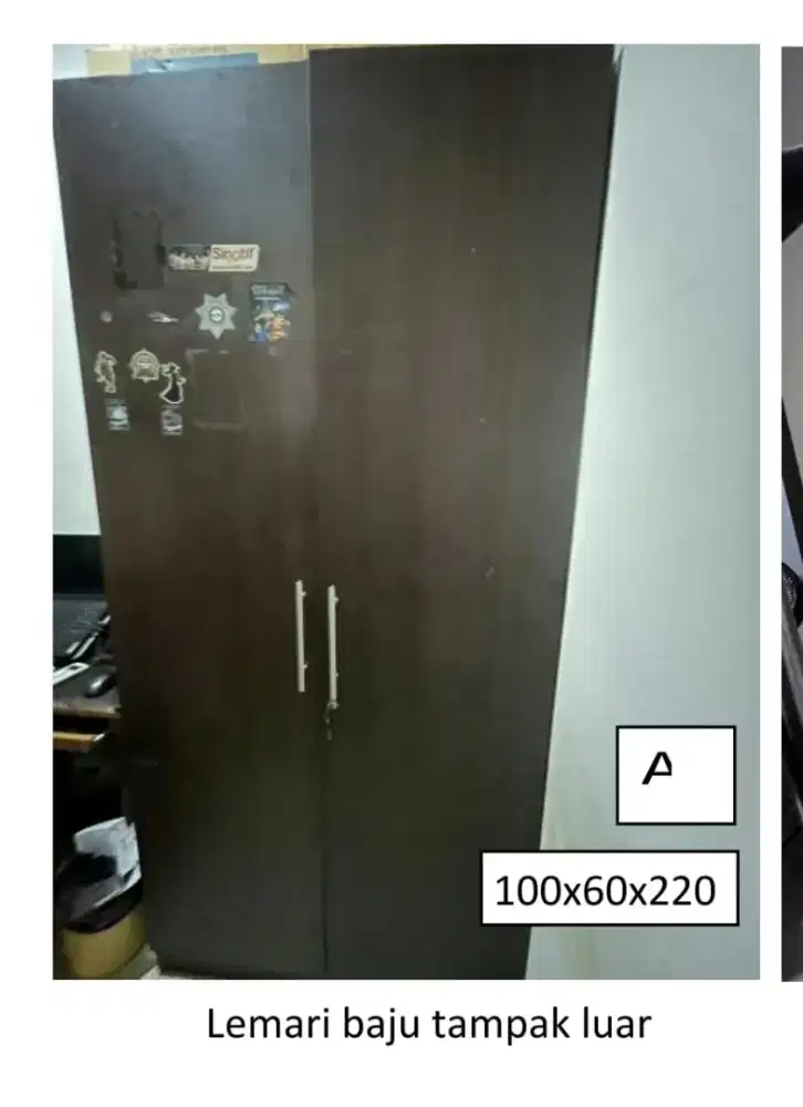Lemari baju kayu bekas
