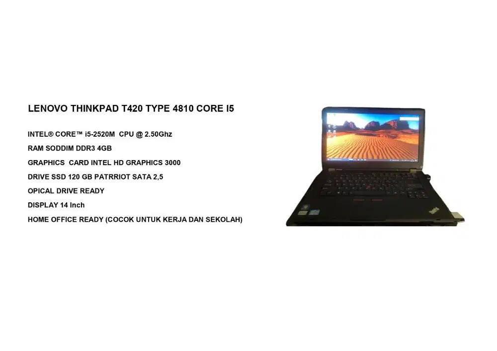 LENOVO THINKPAD T420 TYPE 4810 CORE I5