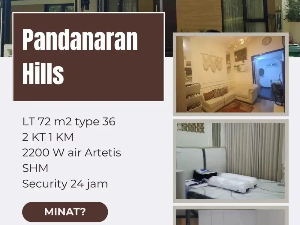 Rumah Full Furnished Dalam Cluster Pandanaran Hills Sambiroto Tembalang