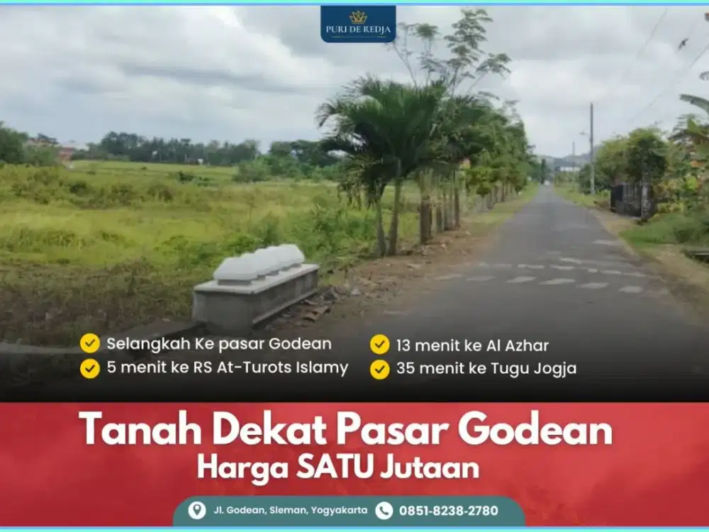 TANAH MURAH DI JOGJA HARGA 1 JUTAAN DEKAT PASAR GODEAN