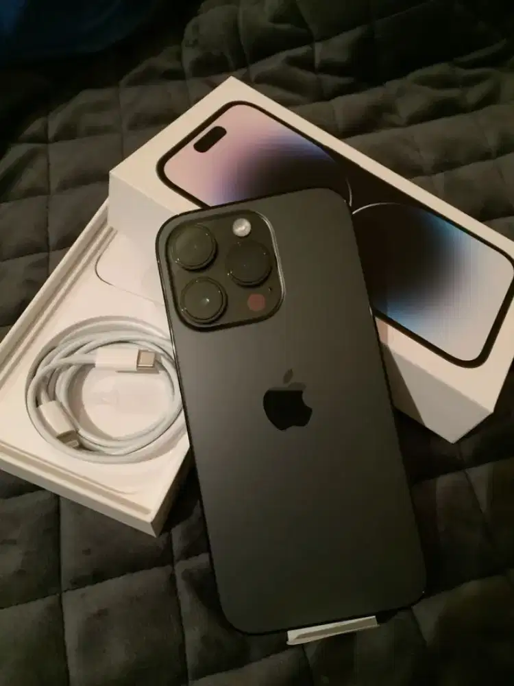 Iphone 14 Pro 256gb Hitam Fullset No Minus Inter