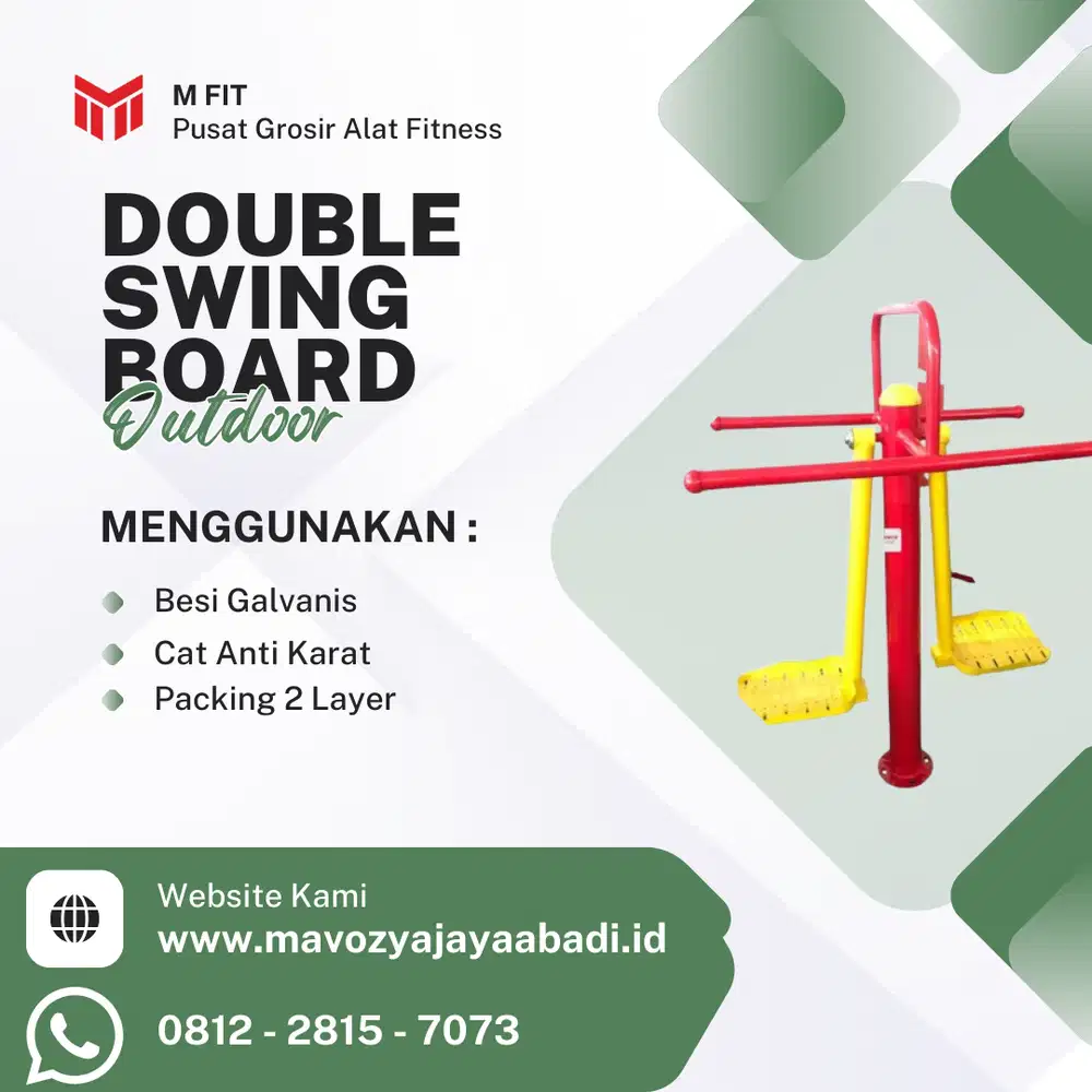Double Swing Board Outdoor | Alat Fitness Taman Kota