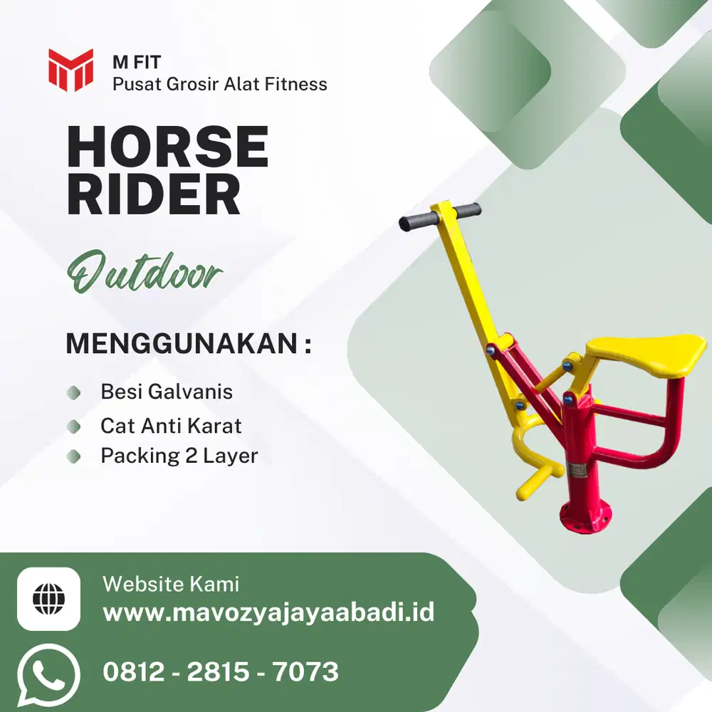 Horse Rider Outdoor | Alat Fitness Taman Besi Galvanis