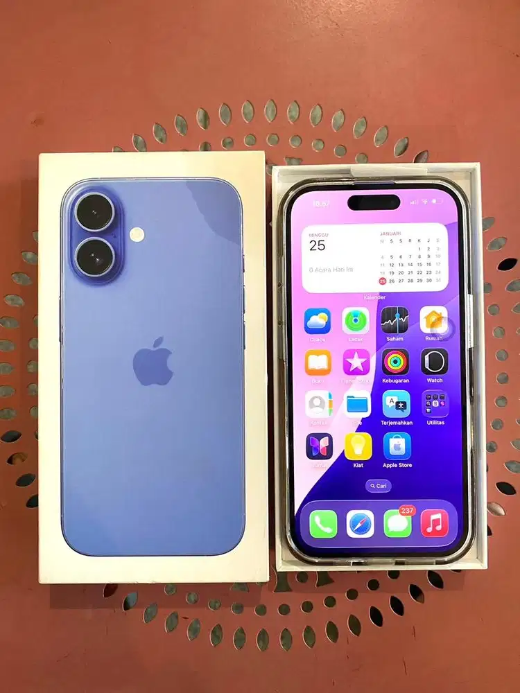 IPHONE 16 128 GB 100% BH Garansi Ibox 30 Agustus 2026 Fullset