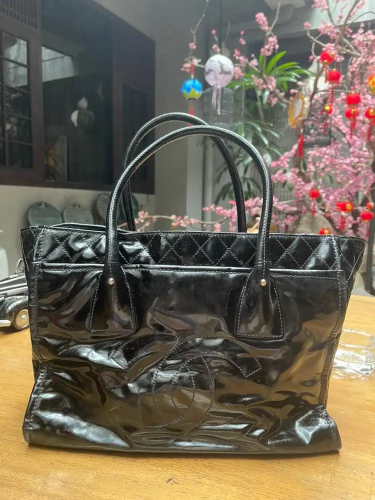 Chanel Tote Bag Patent Leather #13