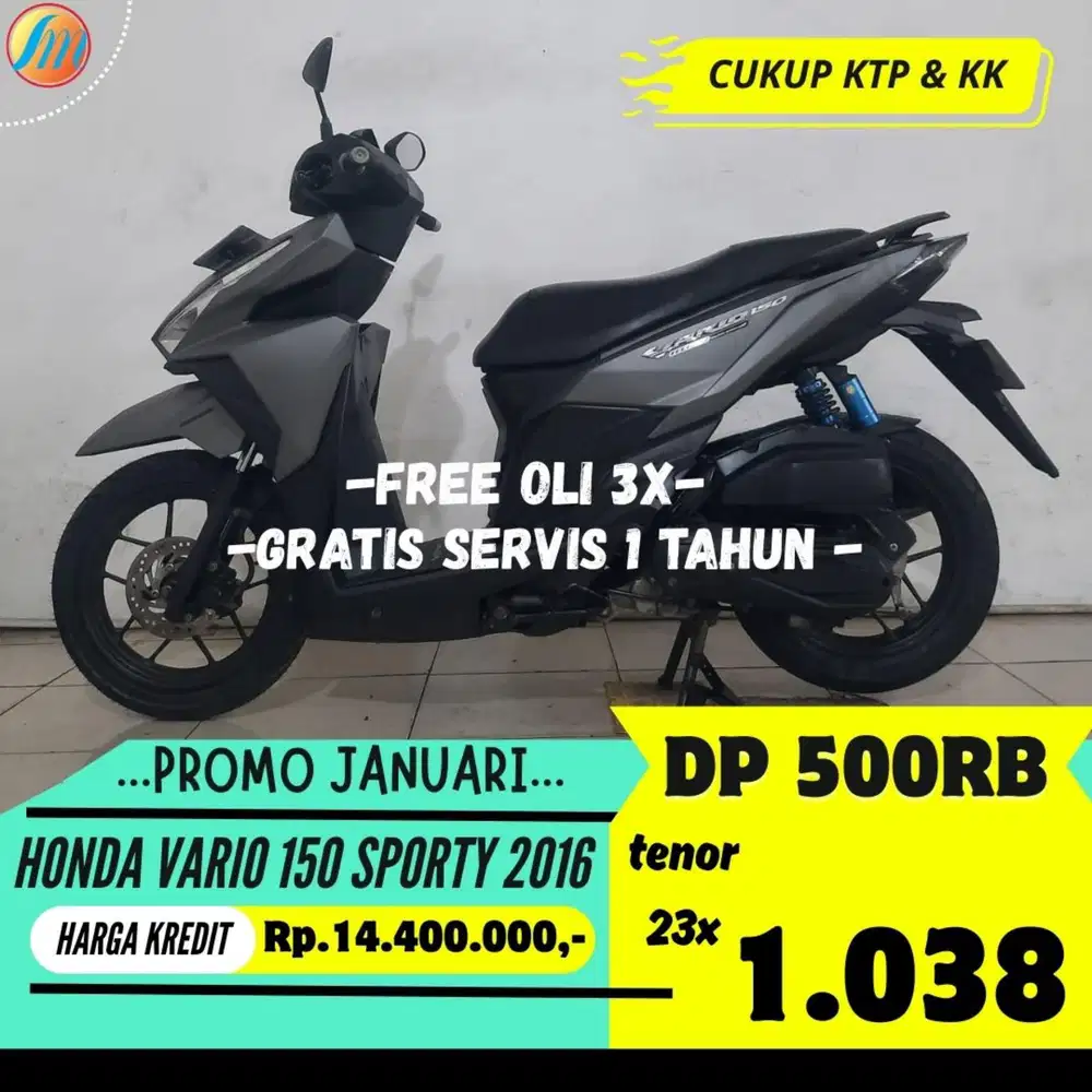 HONDA VARIO 150 SPORTY 2016 JUAL CEPAT CASH KREDIT SEKEN BERGARANSI