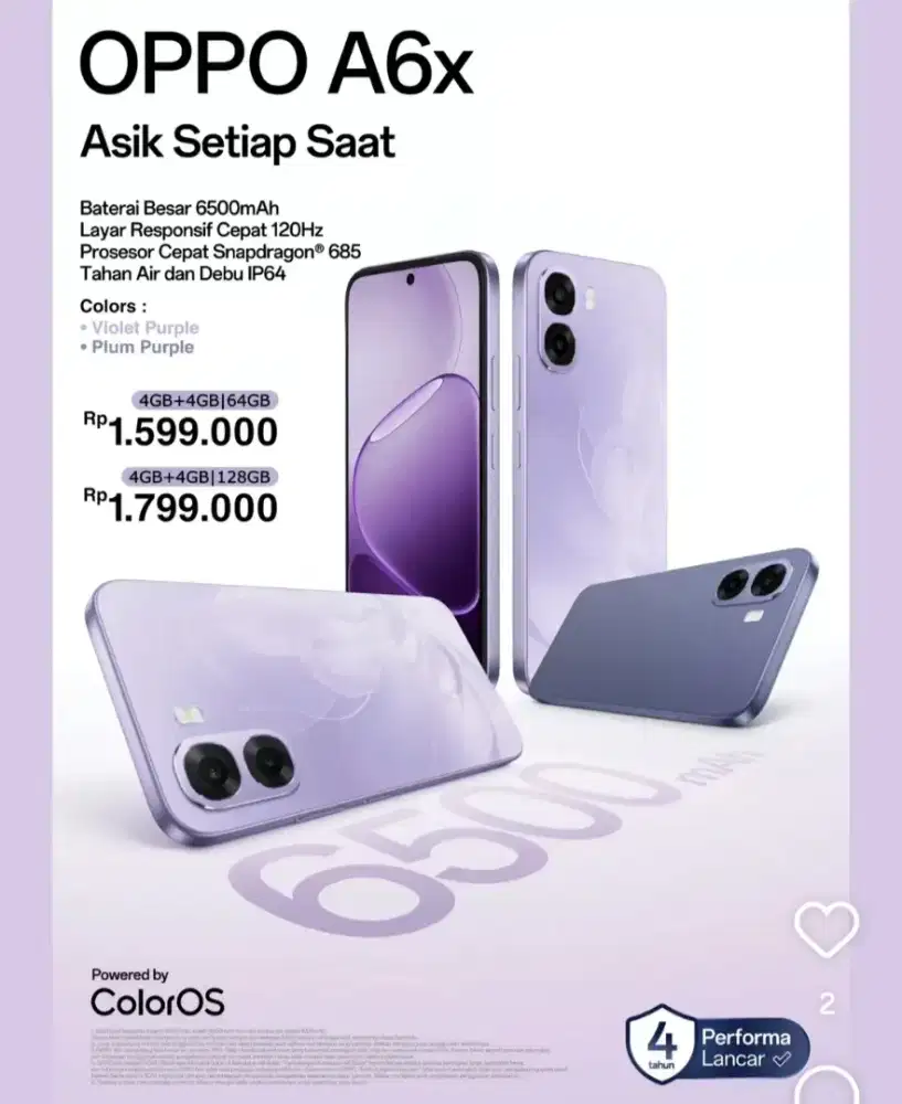 PROMO HP OPPO A6X SERIES || BISA COD GRATIS ONGKIR || CICILAN KTP AJA