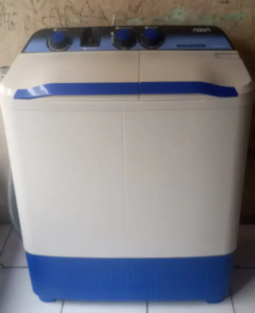 Jual mesin cuci 2 tabung Aqua hijab series