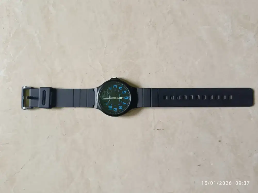 Jam Tangan Casio General MW-240-2BVDF Black Dial Black Resin Band