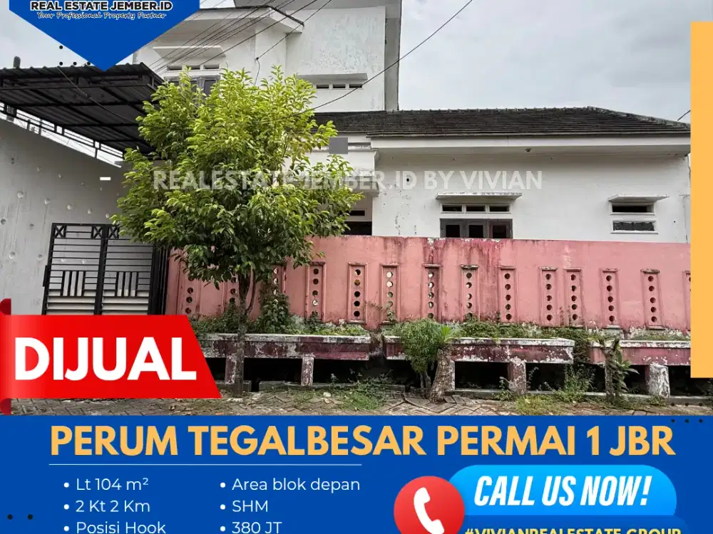 RUMAH MURAH LUAS DI TEGALBESAR PERMAI 1 JEMBER
