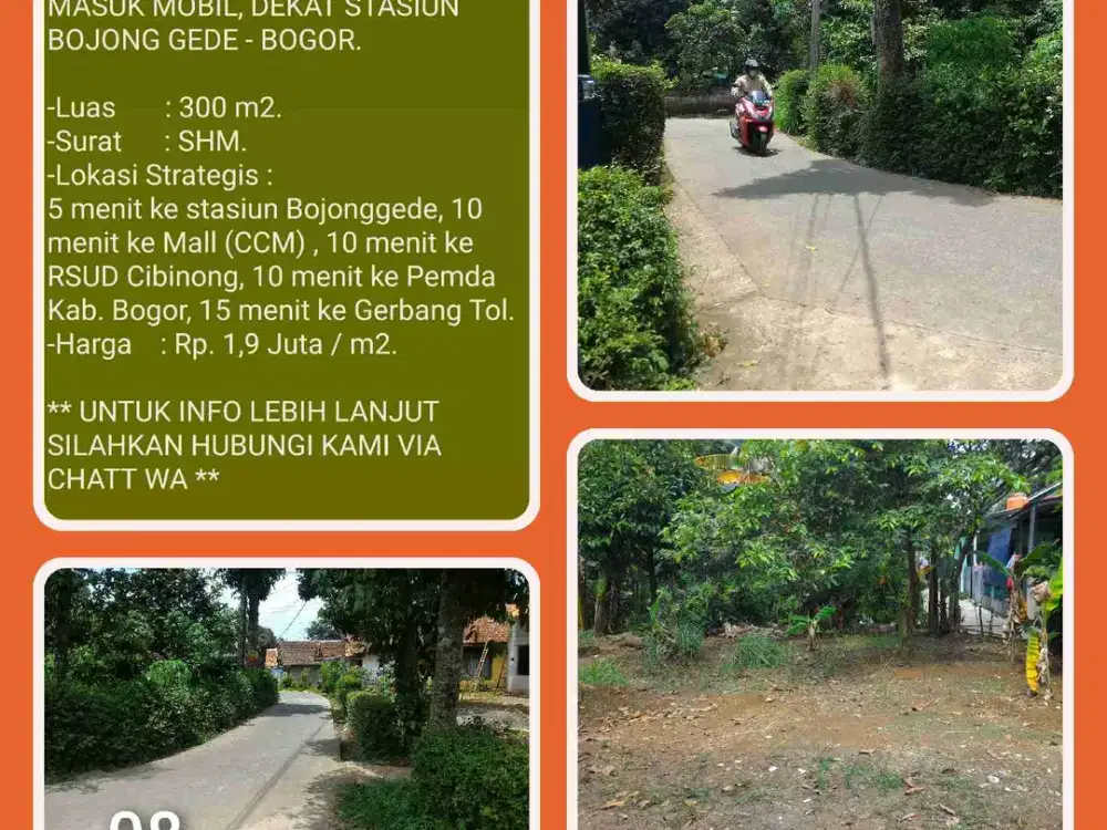 Tanah Produktif 300 m² Bojonggede SHM Lokasi Emas