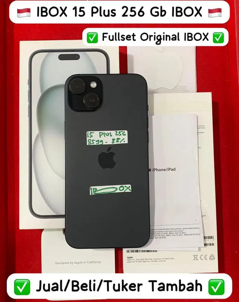 Iphone 15 Plus 256 Hitam IBOX