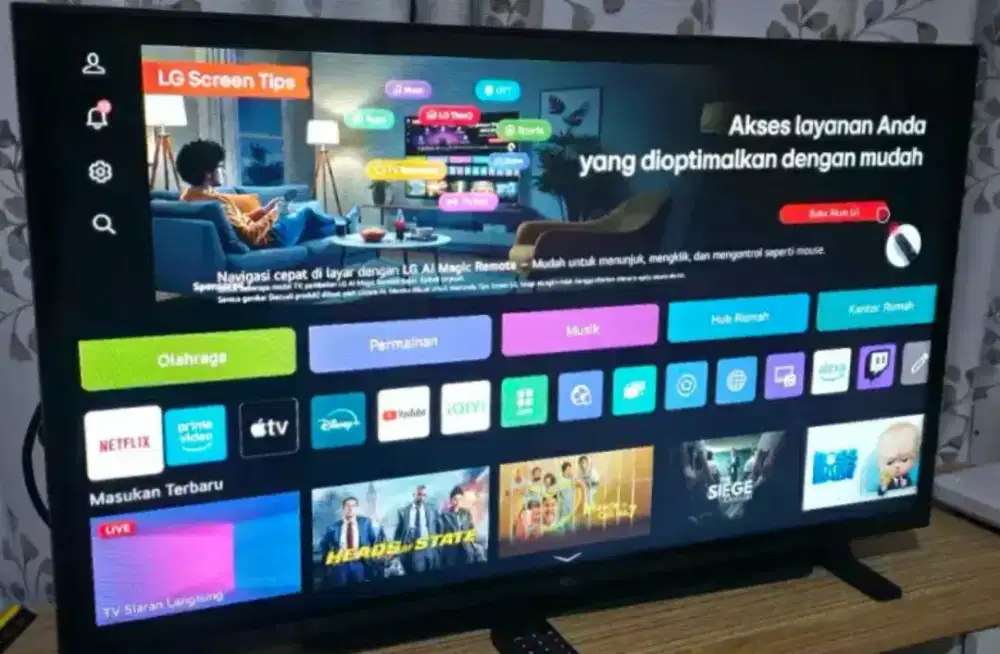 Tv LED LG smartTV 32 inch digitalTv normal mulus . Hrga nett