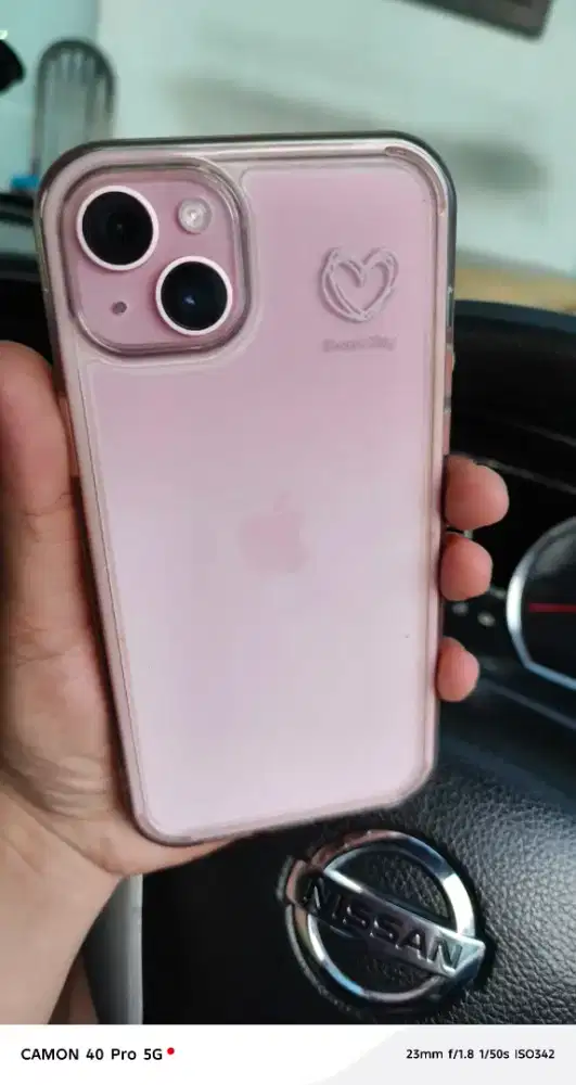 HP appel 15 plus 128gb warna pink like new masi garansi blibli