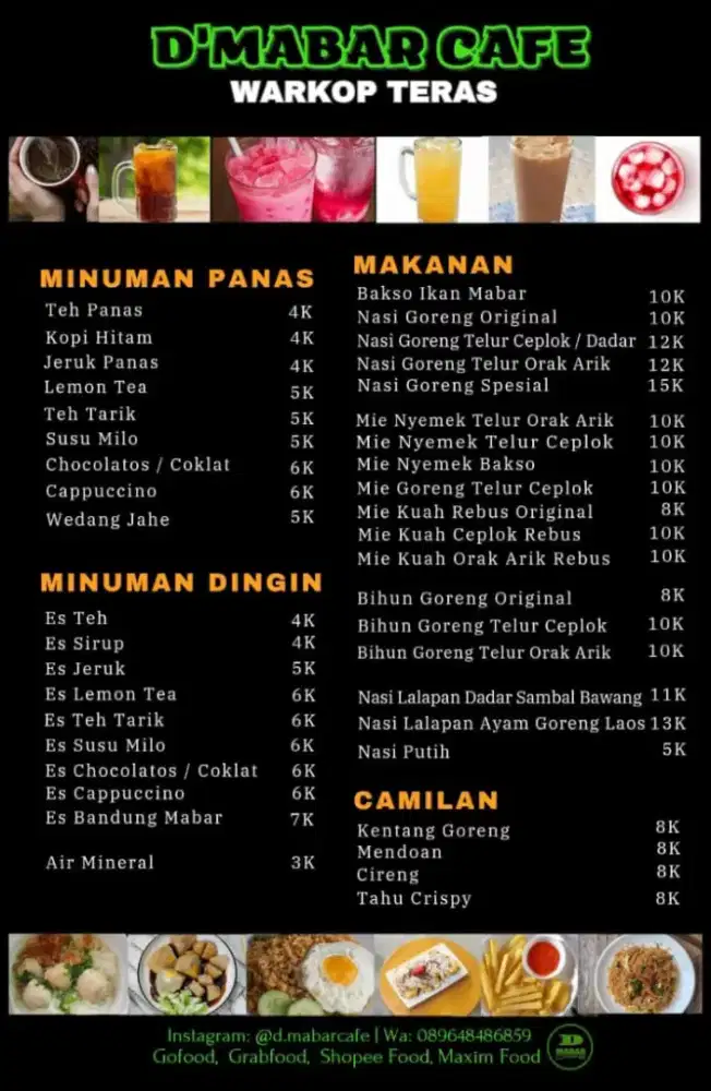 Mie Nyemek, Bakso Ikan, Bihun Goreng, Nasgor, Lalapan & Camilan