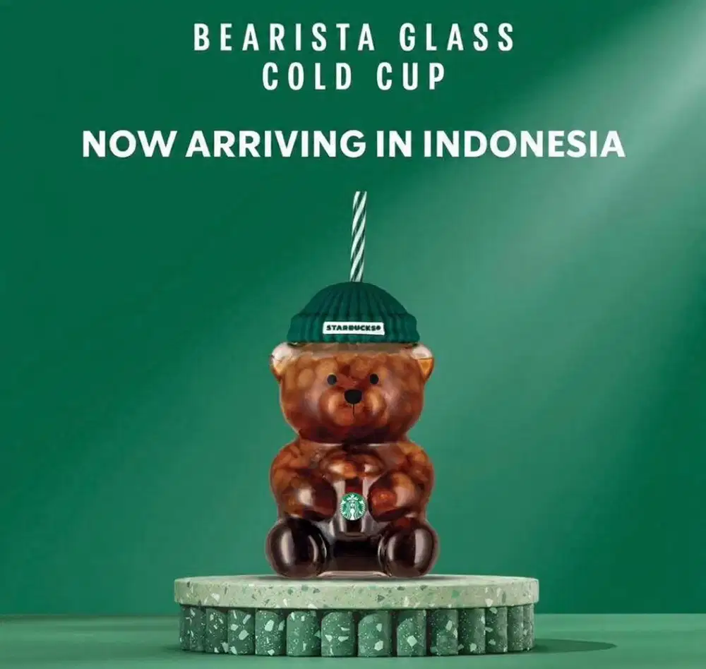 BEARISTA GLASS COLD CUP STARBUCKS INDONESIA