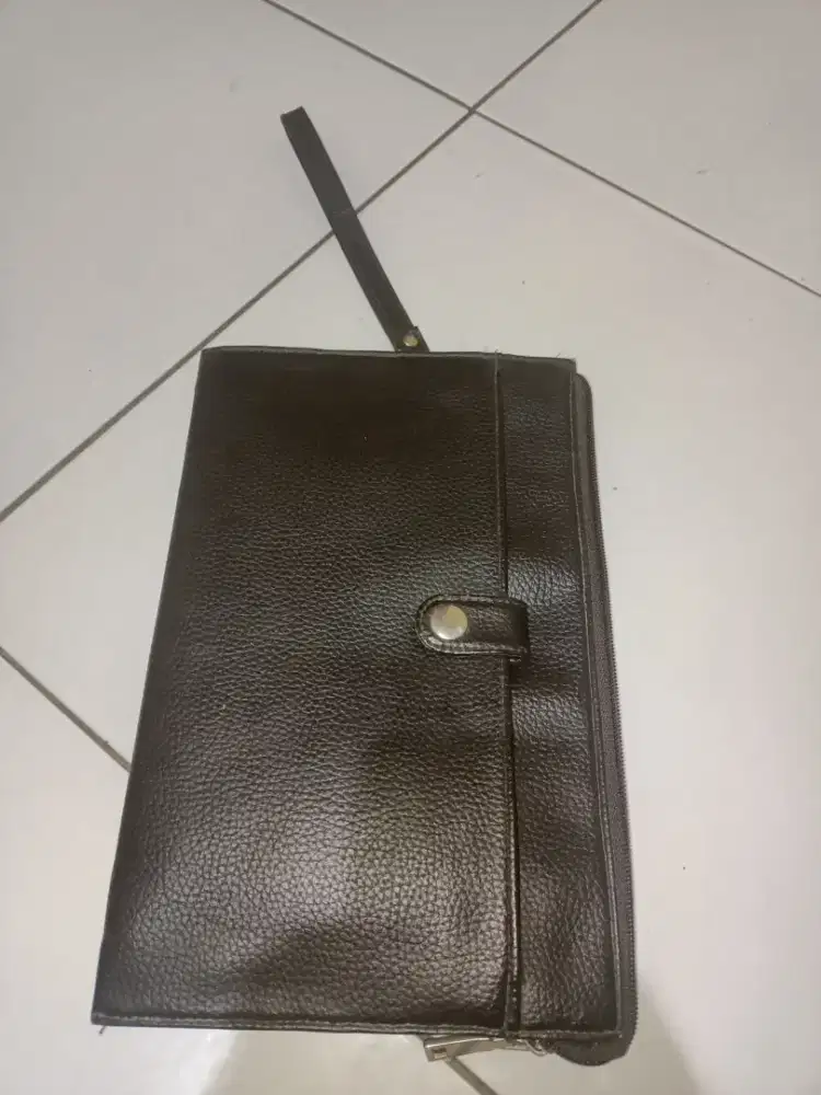 Dijual Tas jinjing Kulit Sintetis Pria/Wanita Warna Coklat