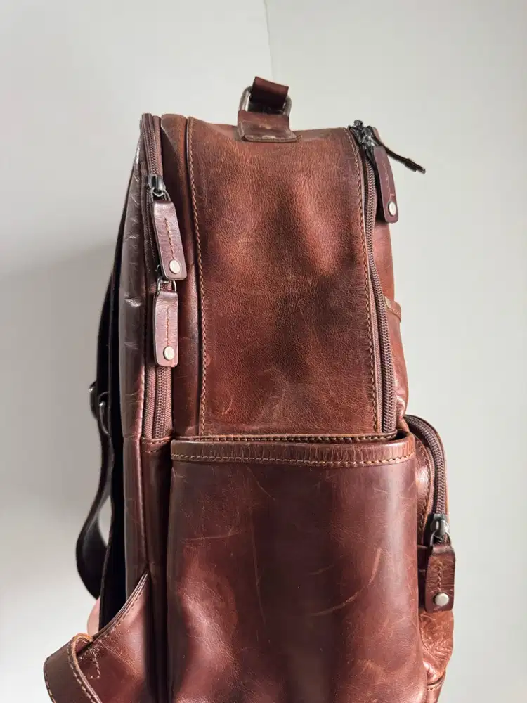 Second D'RUSSA Backpack Mustang-Tas Ransel Pria Kulit Sapi Asli