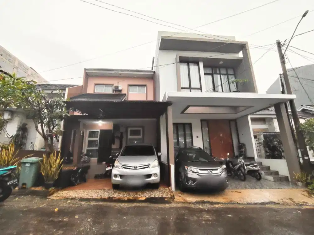 S902.rumah Cluster Besar 2 Lantai Siap Huni, Konsep Modern minimalis, Tanah Bangunan Lega Serua Ciputat