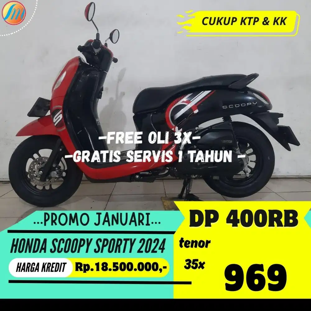 HONDA SCOOPY SPORTY 2024 DP CUMA 400RB ANGSURAN SANGAT RINGAN KTP KK