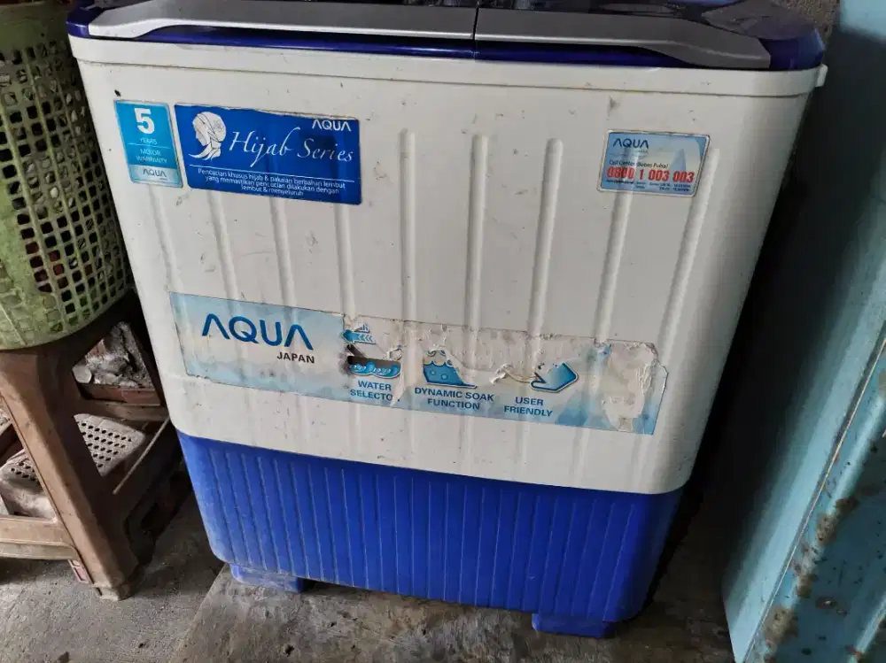 MESIN CUCI AQUA 2 TABUNG SECOND
