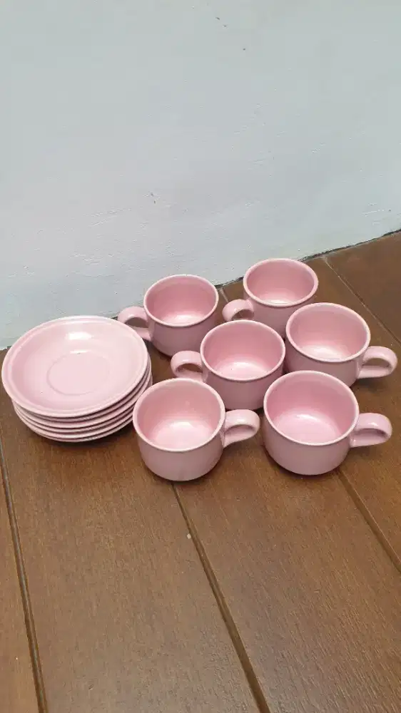Cangkir Minum 6 Buah Warna Pink