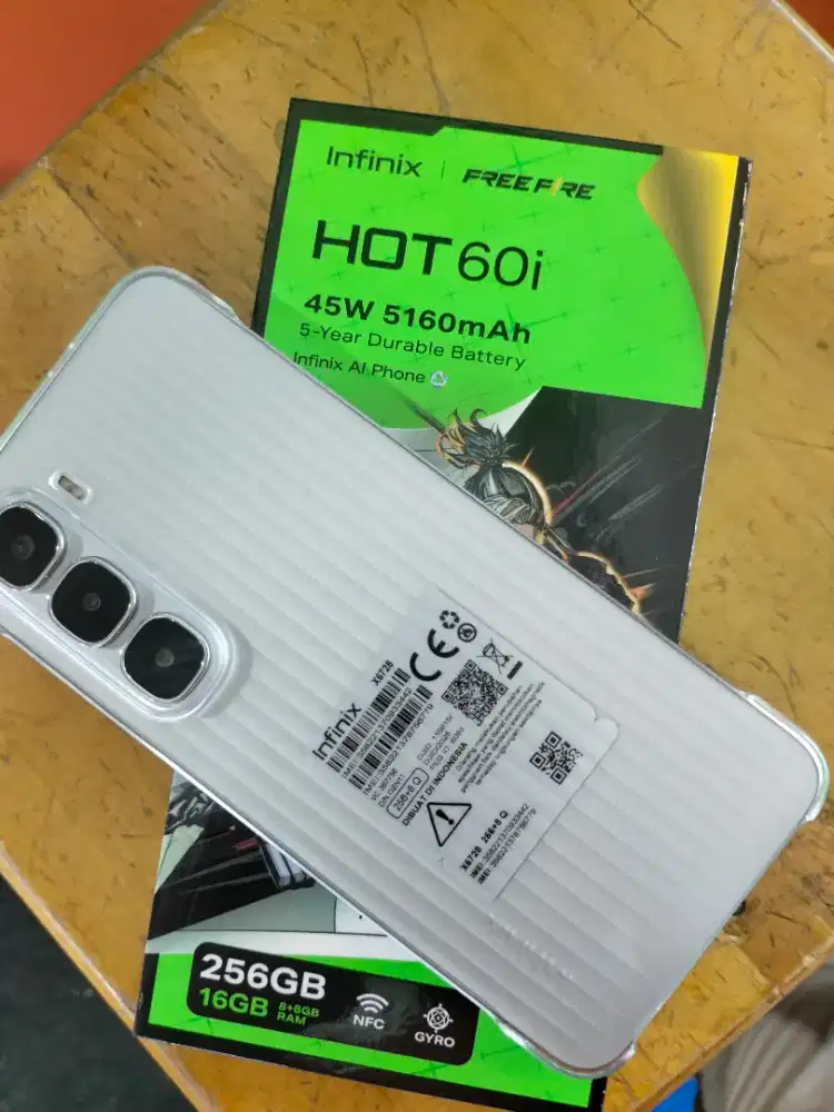 jual infinix hot 60i 8+8/256 fullset