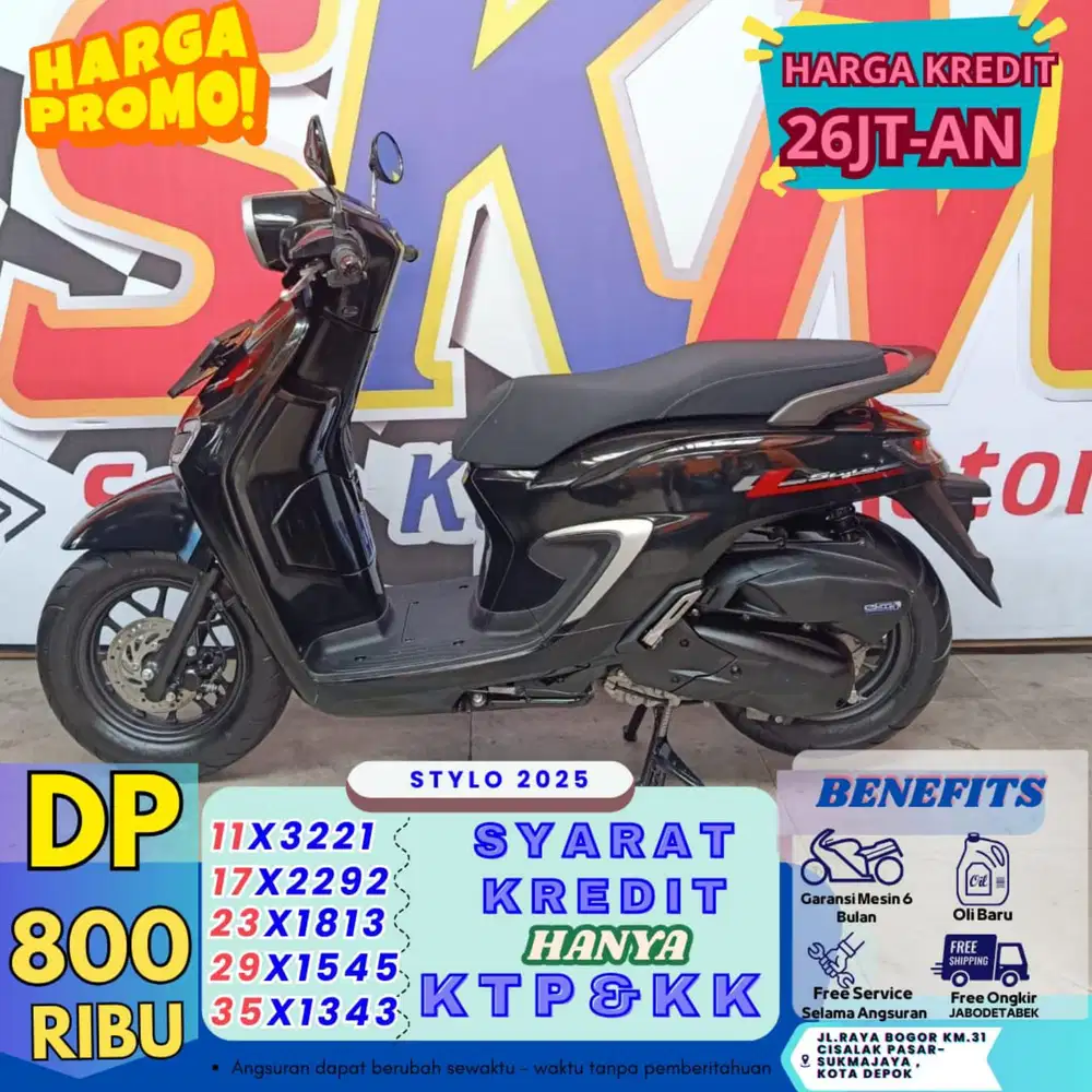 DP 800k bisa bawa pulang Honda Stylo th 2025 cash/credit