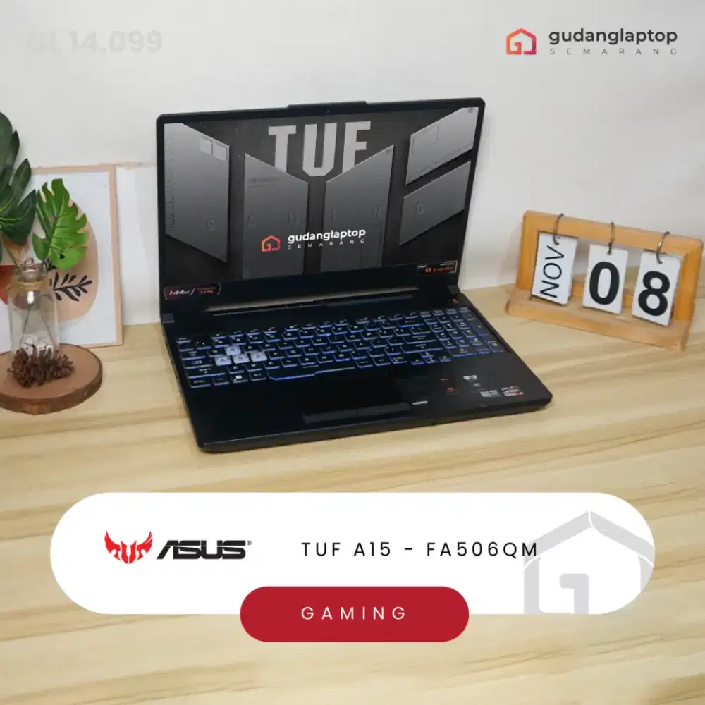 ASUS TUF A15 - FA506QM
AMD Ryzen 7 - 5800HS 16GB/512GB Nvidia RTX3060