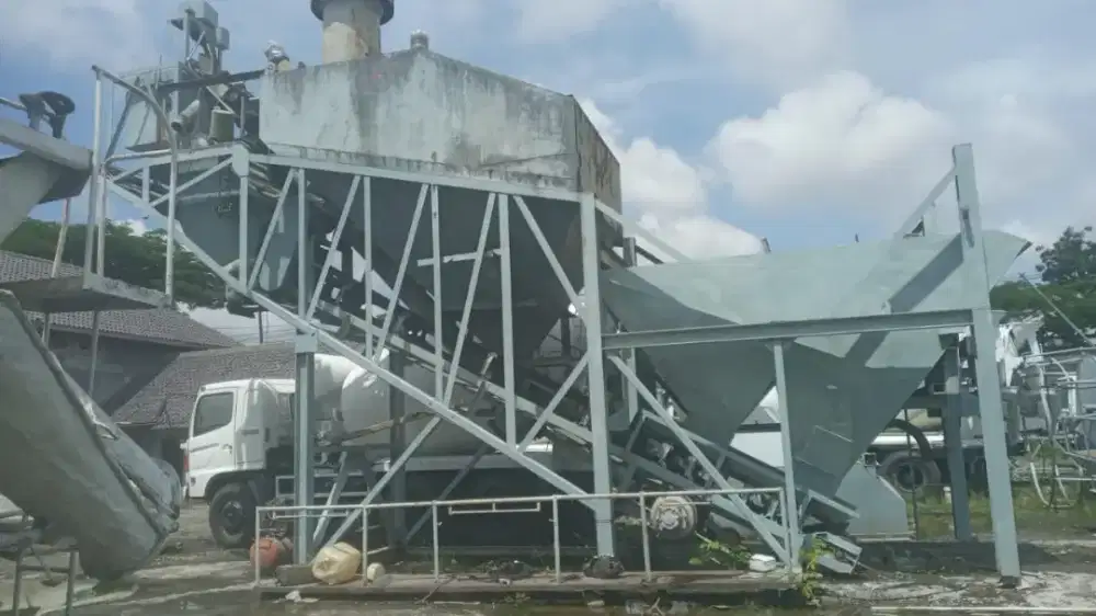 Jual batching plant pan mix 1kubik