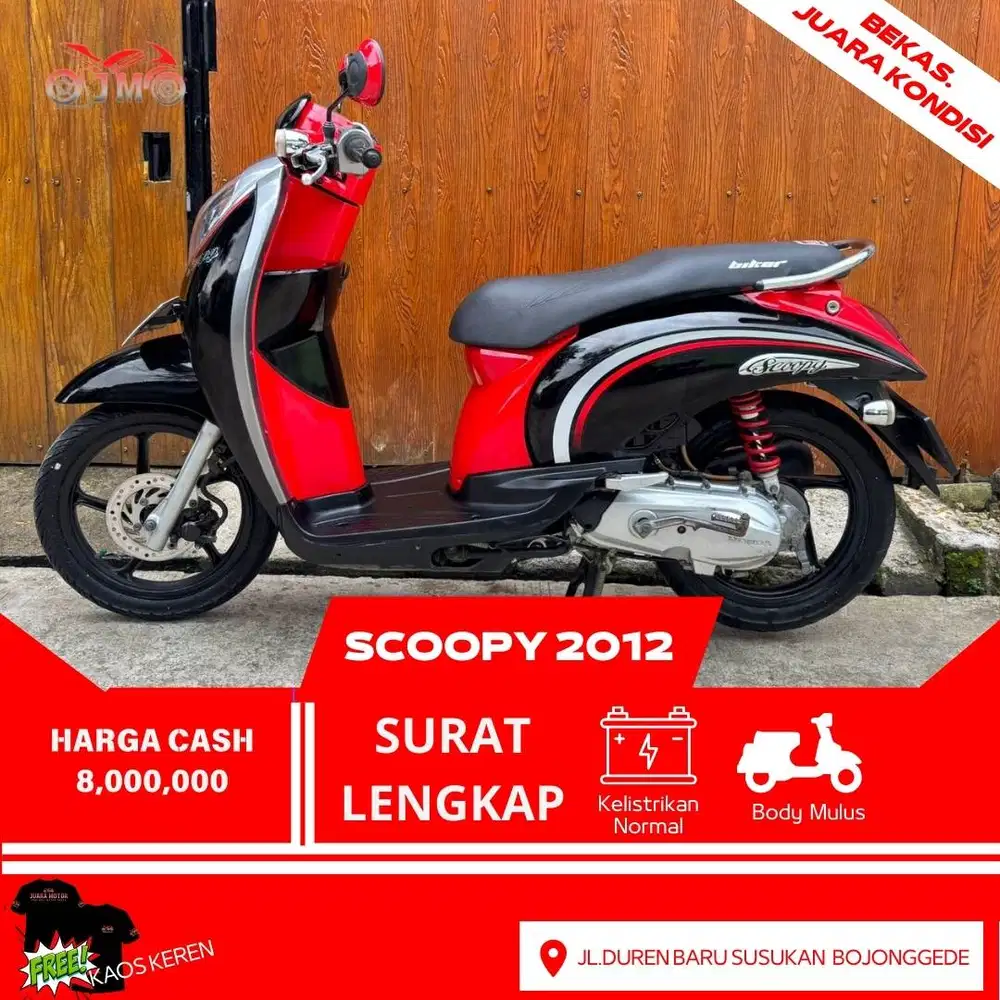 SCOOPY 2012 PAJAK AKTIF SURAT LENGKAP MESIN ADEM
