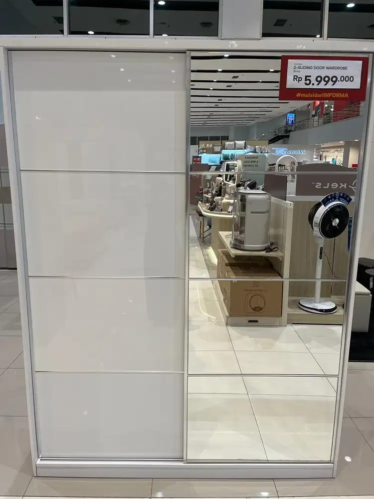 LEMARI 2-SLIDING DOOR WARDROBE BRINO (bisa cicilan)