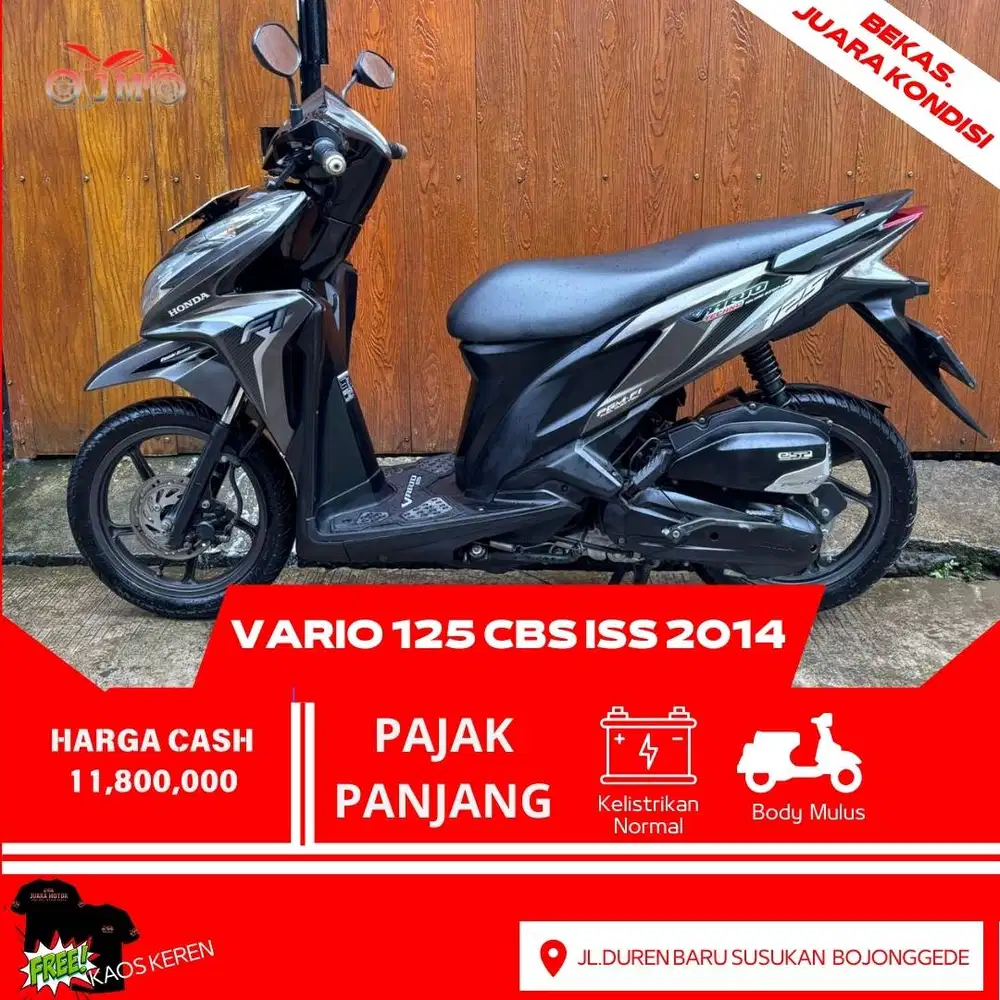 HONDA VARIO 125 CBS ISS 2014 PAJAK AKTIF PANJANG SIAP PAKE