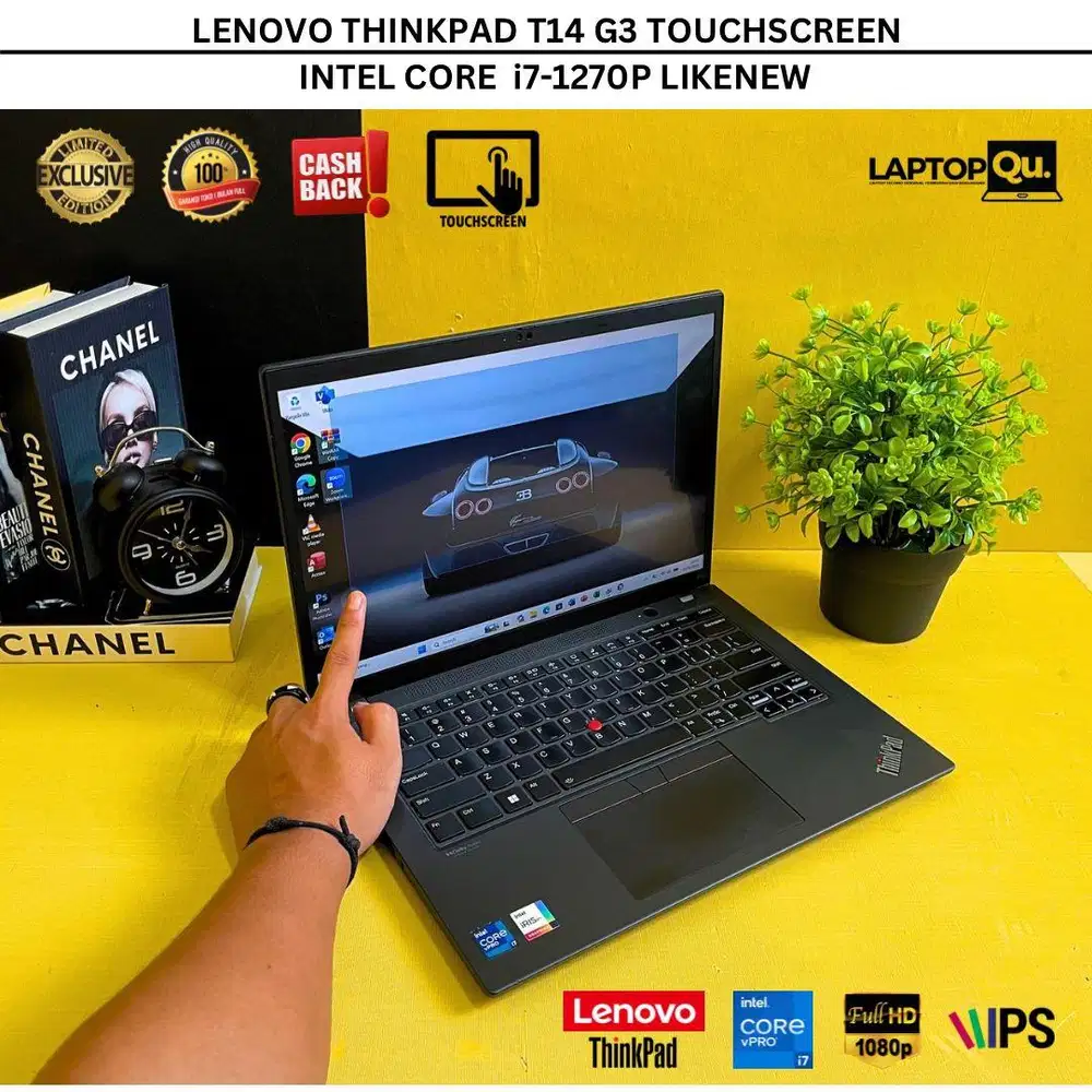 THINKPAD T14 G3 vPRO i7-1270P RAM 16GB SSD 512GB/TOUCHSCRN/FHD/LIKENEW