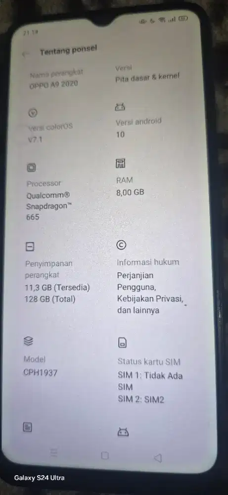 Oppo A9 2020  8/128 purple