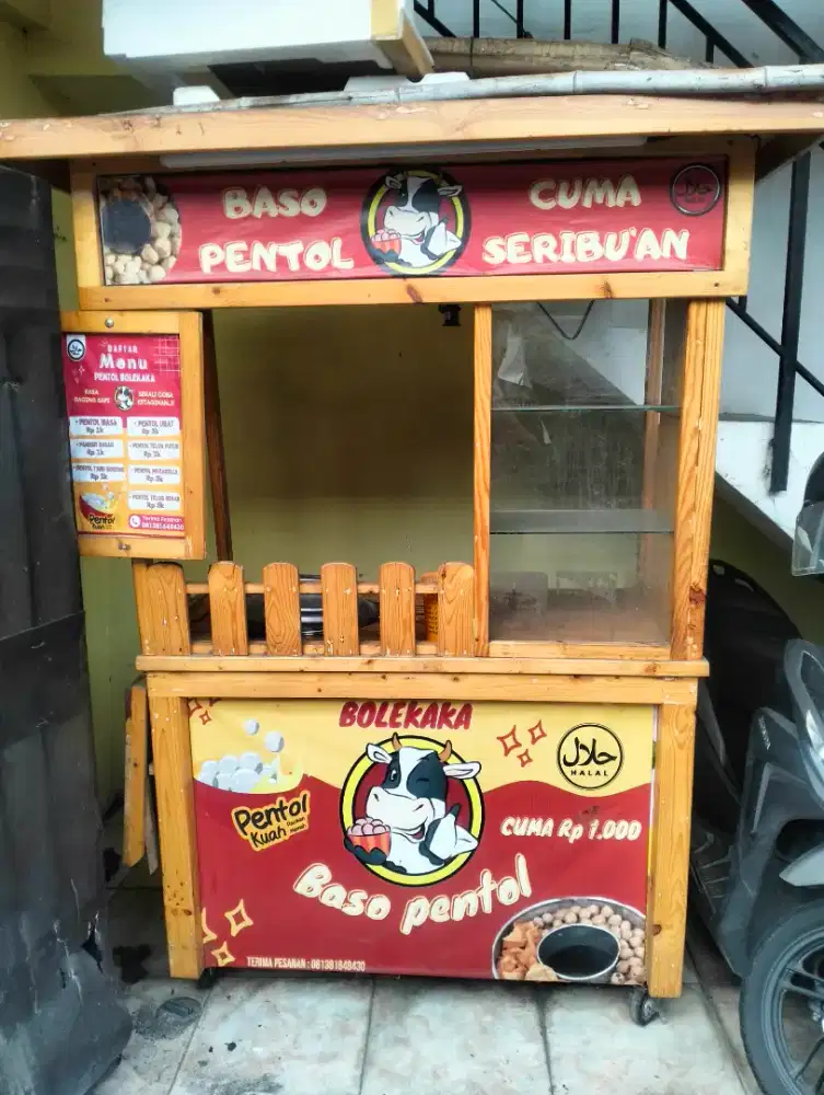 GEROBAK BEKAS DAGANG BASO PENTOL